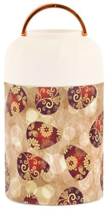Easter Red Eggs Kids Womens Lunch Insulated Jar with Spoon 17oz/500ml Containers To Keep Food Hot Stainless Steel Vacuum Wide Mouth Insulated Containers for Keep Food Warm