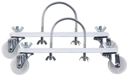 perfk Base de Marco de Rueda de Calentador eléctrico, 2 Piezas, Universal, Suave y fácil de Mover, Longitud de 21cm, Piezas de reparación con Accesorios de, Rueda Blanca
