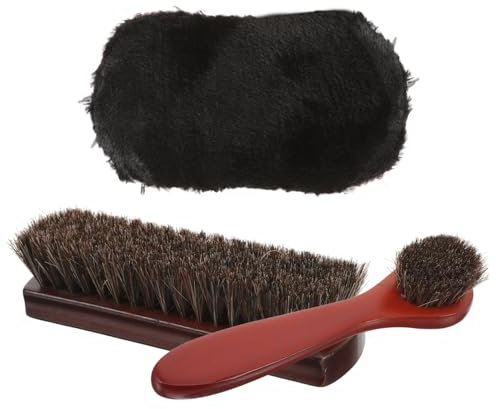 Cabilock Kit De Limpieza para Zapatos Cepillo De Crin para Zapatos y Botas Cepillo para