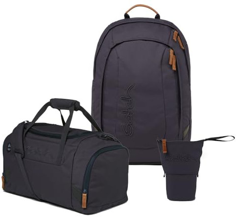 Satch Air Edition Schulrucksack Set 3tlg. inkl. Pencil Slider und Sporttasche (Nordic Grey)
