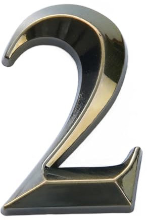 5 CM House Numbers Mailbox Numbers 3D 0-9 Waterproof Numbers for Outside Self Adhesive Number for Door, Garbage Bins, Address Number (Bronze-2)