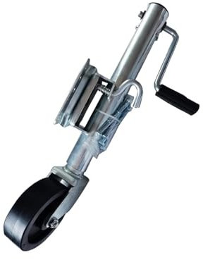 QICBYING Stützfuß Anhänger Abstellstützen - Schwerlast Anhänger Stützrad, Verschraubtes Stützrad Für Anhänger, 15cm Klappbares Stützrad, Vertikale Belastung 540kg, 29cm Hub Für Boot, Wohnmobil, Yacht