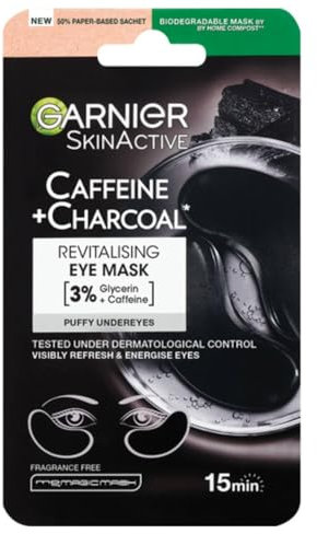 Garnier Caffiene & Charcoal Eye Mask