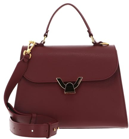 Coccinelle Leder Handtasche Umhängetasche Dew Grained Leather Handbag Brandy braun