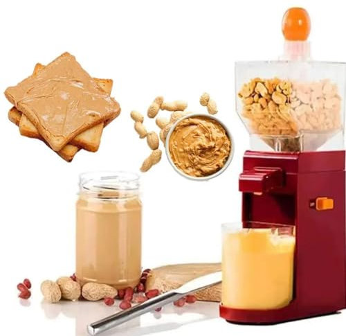 Nut Maker Electric Grinder, 500ml with Non-Slip Base, Hourglass Entry, Small Cooking Machine, Peanut Butter Maker for Home Kitchen