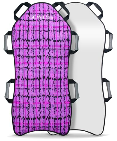 GEAVESS Foldable Snow Sled 45×18, Fits 2 Children or 1 Adult, Portable and Lightweight, Strong and Durable, Sturdy Fabric Stitching, Handles with Steering, Snow Winter Fun (Pink)