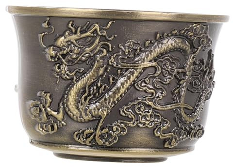 MAGICLULU Taza de Té China de Bronce Estilo Antiguo para Uso Doméstico