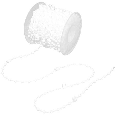 PerGar 10 M Perlenkettenschnur für Jalousien, Reparaturset für Jalousien-Zugperlenketten, Vertikale Jalousien-Perlenketten-Zugschnur, Venezianische Vertikale Jalousienschnur für den