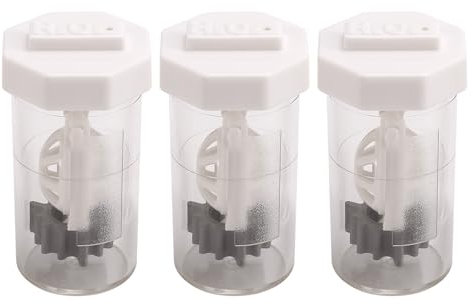 pintoc 3 Pieces Portable Hydrogen Peroxide Contact Lens Case Cleaner, Eye Scleral Contact Lens Stiff Clip Washer Machine