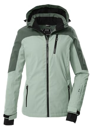 Killtec Damen Skijacke Funktionsjacke mit Kapuze und Schneefang KSW 435 WMN SKI Jckt 00731-hell stahlmint 36