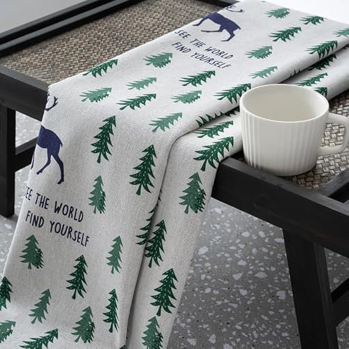 ONECHANCE Stoff Baumwolle Meterware Baumwollstoff Stoffe zum Nähen Dekostoff für Patchwork Sewing Nähstoff Color Hirsch Size 2 Meter