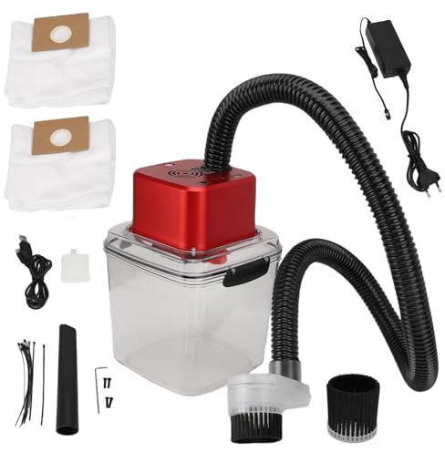 Dépoussiéreur pour Machine CNC, Système de Filtration D'air et Aspiration Puissante 6000 Pa, Système D'extraction de Poussière Grande capacité 2,8 L, (Plug EU (100-240V AC))