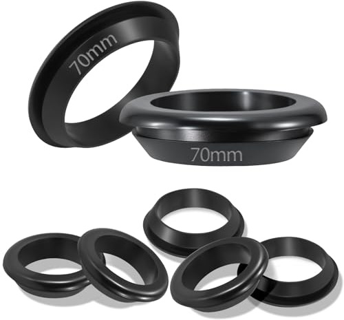 TXXATX Pack of 5 Rubber Grommet Cable Grommet ID 70 mm Cable Grommet Rubber Installation Diameter 80 mm Cable Grommet Waterproof Grommets Black Rubber Grommets for Cable Wires Protection