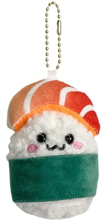 Genérico Keyring De Salmón - Lindo Llavero De De Peluche De Sushi | Muñeca De Arroz De Salmón De Dibujos Animados | Food Plush Para, Mochila, Coche O Llaves | Adorable Fotografía Pr