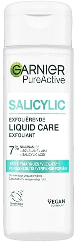 Garnier Pure Active Salicylic Peeling Liquid Care - Verfeinert die Poren - Mit 7% [Niaciamid, Squalane, AHA & Sallicylsäure] - 120 ml