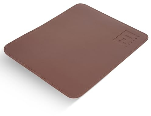 Tappetino Mouse in Similpelle 26x21 cm – Mouse Pad Elegante Antiscivolo con Superficie Liscia ad Alta Precisione – Desk Pad Premium per Ufficio e Studio