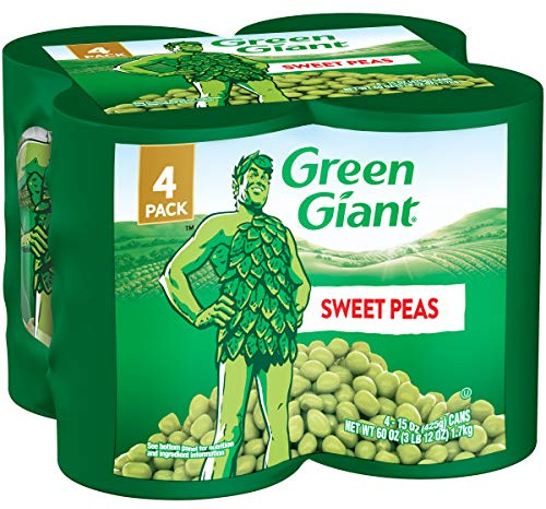 Green Giant Sweet Peas, 4 Pack of 15 Ounce Cans