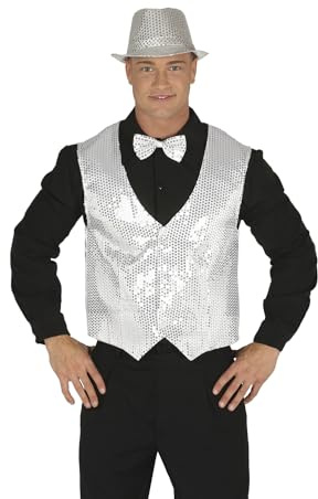 Guirca 17350 - Gilet Paillettes Argent