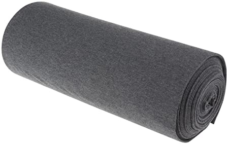 VBS Marktplatz Jersey Bündchenstoff Uni 70 cm breit Ganzjährig Waschbar im Schonwaschgang bis 40 Grad 95 Prozent Baumwolle 5 Prozent Elastan Ideal für Nähprojekte und Bekleidung Grau-Meliert