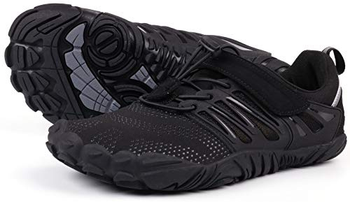 Joomra Womens Barefoot Shoes Minimalist Wide Cross Training Size 10 Fitness Zero Drop Athletic Hiking Trekking Toes Sneakers Workout Footwear Black 41