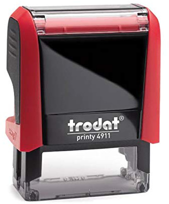 Stempel Trodat Printy 4911 (38x14 mm), für 4 Zeilen, in verschiedenen Farben, gleich Online gestalten!!! (rot)