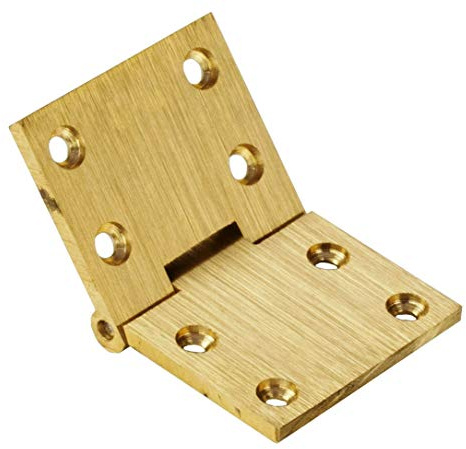 Butler's Tray gångjärn, mässing, 38 x 63,5 x 3 mm, rektangulär form av UMAXO fällbord möbelband för fällbord. Möbelgångjärn, bordgångjärn