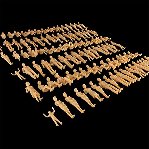 Gutshof miniaturen 100 STK. unbemalte Modellbau Figuren 1:32 Spur 1 Maßstab Figuren stehende sitzende