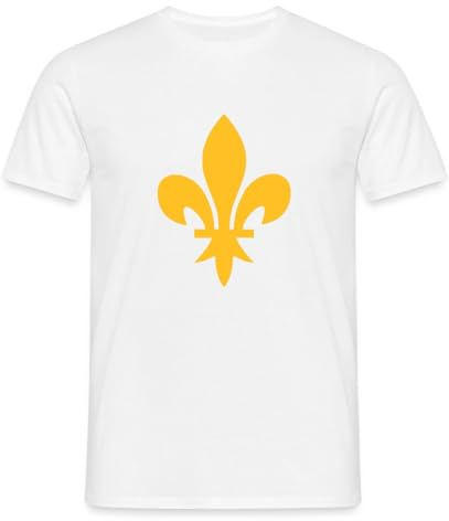 Spreadshirt Fleur De Lys Fleur De Lis France T Shirt Homme, XL, Blanc