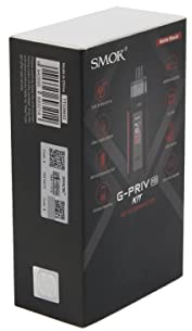 SMOK G-Priv Pod Mod Kit 80W 2500mAh Akku 5.5ml Pod Kapazität Einstellbarer Luftstrom Typ-C Schnellladung Kompatibel mit LP2 RPM2 Spulen IQ-S Chip Verdampfer Matt Schwarz Ohne Nikotin