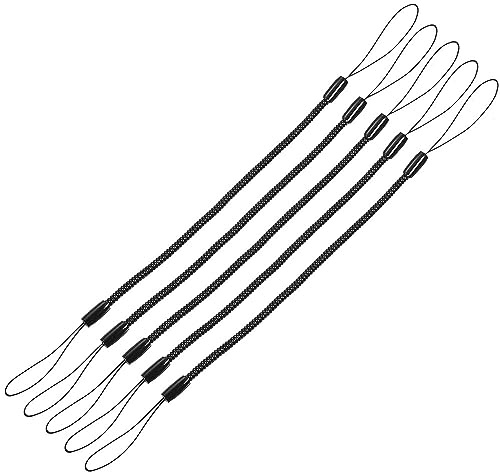 TECHGEAR Stylus Tether, [5 Pack] 6 Retractable Spring Coil Strap, Elastic Coil Lanyards, Tether Strings Cord, Coiled Strap/Generic Stylus Bungee Cord for Stylus Touch Pens/Pencils