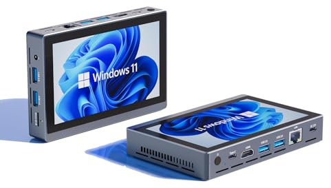 HEIGAOLAPC Mini PC Win 11 PRO, Celeron N5095 Mini Computer with Fan,16GB DDR4, 256GB eMMC, Mini PC with Screen, Micro PC 4K@60Hz Triple Display, Mini Computer WiFi5 BT5.2 Gigabit Ethernet
