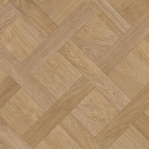 Brown Wood Effect Vinyl Flooring For LivingRoom, Hallways, Kitchen, 2.8mm Vinyl Sheet, Waterproof Lino Flooring-2m(6'6) X 3m(9'9)-6m²