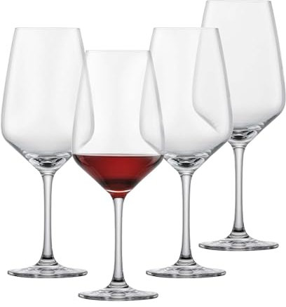 SCHOTT ZWIESEL Copas de vino tinto Tulip (set de 4), copas intemporales para vino tinto, copas de cristal Tritan aptas para lavavajillas, fabricadas en Alemania (art. nº. 123606)