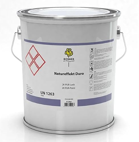 Rosner Natureffekt Duro,farblos,stumpfmatt,2K-PUR Lack,Klarlack,Holzlack,5 Liter
