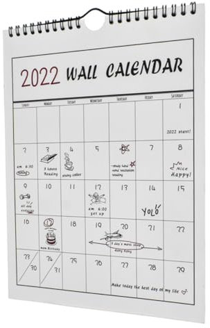 Lurrose 4 Stück 2022 Wandkalender 2022 Personalisierter Kalender 2022 Jahreskalenderplaner 2022 Jahre Schreibtischunterlage Kalender Für 2022 Planungskalender 2022 Jährliche Wand Papier