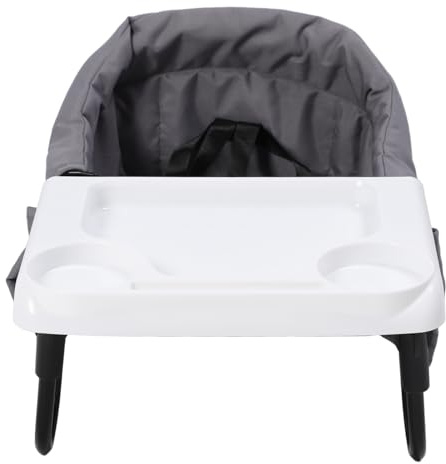 Seggiolone da Tavolo Multifunzionale con Clip, Sedia da Tavolo per Bambini Rapida e Comoda con Vassoio da Pranzo, Tessuto Oxford (GREY)
