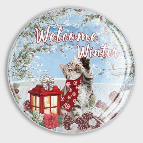 Kühlschrankmagnete mit Weihnachtsmotiven für Haustiere, Katze, Winter, kleine Glasmagnete, runde Magnete für Kühlschrank, Schrank, Schule, Zuhause, Küche, Büro, Klasse, Whiteboards, Schließfächer,