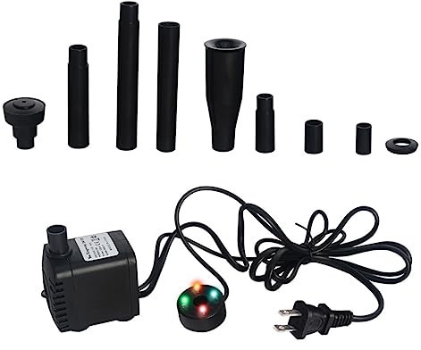 CAXUSD 1satz Tauchpumpe Mit -lichtern Für Teich Vogelbad Fischbecken Hochtemperaturbeständig Langlebig Leise Energieeffizient Und Installieren