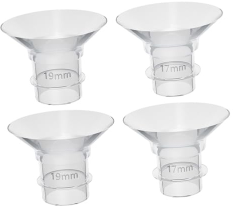 YARNOW Inserts de Bride Diamètre 17mm et 19mm en Silicone Souple pour Tire-lait Accessoires Lavables et Sûrs Lot de 4 Compatibles Pompe à Sein Portative