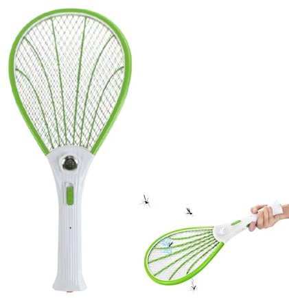 Elektrische Fliegenklatsche, Elektro Fliegenklatsche, Elektro Mosquito Fly Fliegen Killer, Fliegenfalle Schläger mit LED Beleuchtung für Fliegen und Fliegende Insekten