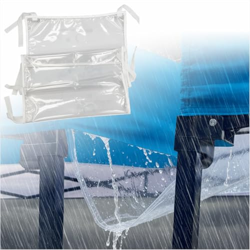 Rain Gutter for Pop Up Canopy - 10ft/40ft Canopy Tents Gutter, Easy-Drain Replacement Accessory for Outdoor Events, 1Pcs (Transparent, 40ft)