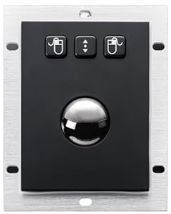 Inbyggd mekanisk trackball-mus USB PS2-panelfäste 38 mm metallrullboll Industriell pekenhet(USB interface,Schwarz)