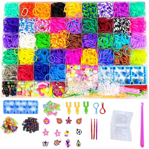 JcoGel 4000+ Elastique pour bracelet,loom bands,40 colors (4000+ Elastique Bracelet Kit)