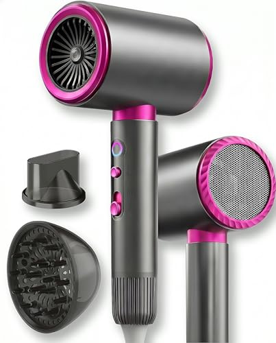 TOCVEOE Ionic Hair Dryer 2200W with Diffuser & Concentrator, Fast Drying