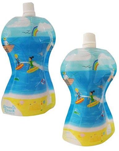 Füllen Sie n Squeeze glatte Snack-Beutel-10 wieder verwendbare 150ml Beutel für füllen n Quetsch Beutel-Füllungs System Kleinkinder, Zicklein-Schule-Smoothie-Joghurt-Snacks