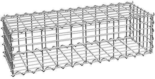 TecTake Gabbione Pietra Cestino | Larghezza Maglie 5x10 cm | Disponibili in Diverse Misure (100x30x30 cm | No. 402779)