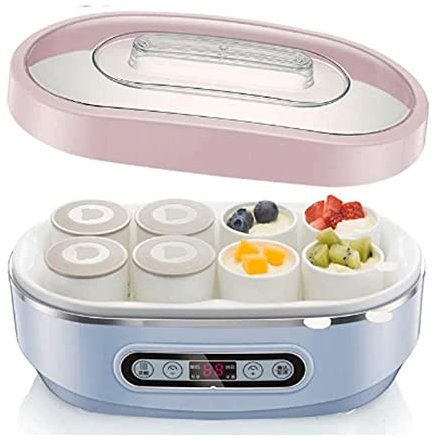 XIXIDIAN Fabricante de Yogurt, Fabricante de Yogur Digital automático con 8 Tazas de Yogur automático máquina de Vino de arroz de arroz Crema agridulce natto fermentador
