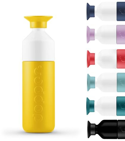 Dopper Insulated 580ml Thermosflasche Lemon Crush - Doppelwandig, auslaufsicher, hält 24h kalt/9h heiß - Edelstahl Trinkflasche - Thermobecher - Kaffeebecher - Wasser, Tee