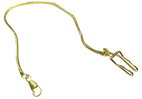 UKCOCO Vintage Taschenuhr Kette 37cm mit Karabinerhaken aus Metall für Schlüssel und Formelle Kleidung