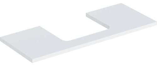 Geberit ONE piano lavabo, ritaglio centrale, per lavabo da appoggio, 120x3x47cm, 505.285.00.1; colorazione: laccato bianco opaco